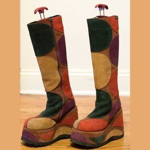 90s SONAX High Suede Rave Platform boots !